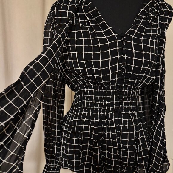 Celia Birtwell for Topshop 70s style blouse - Picture 3 of 3